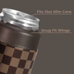 Autumn Checkers - Can Cooler (Slim) z3yfl